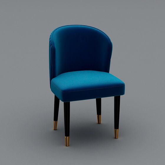 Velvet Elegance Chair 3D Model