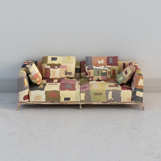 Abstract Puzzle Sofa 3D model for Modern Interiors