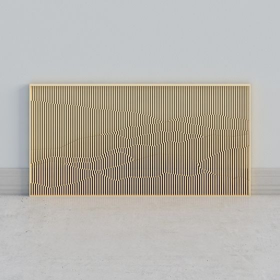 Wavy Wood Screen 3D Model