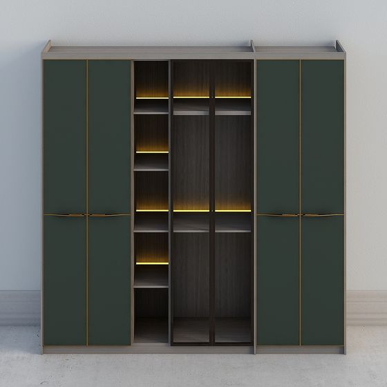 Minimalist Wardrobe 3D model for Modern Home Design