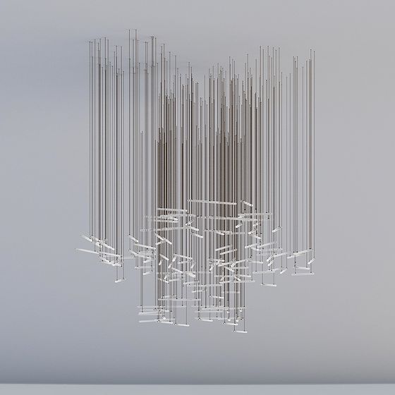 Luminous Line Chandeliers 3D model