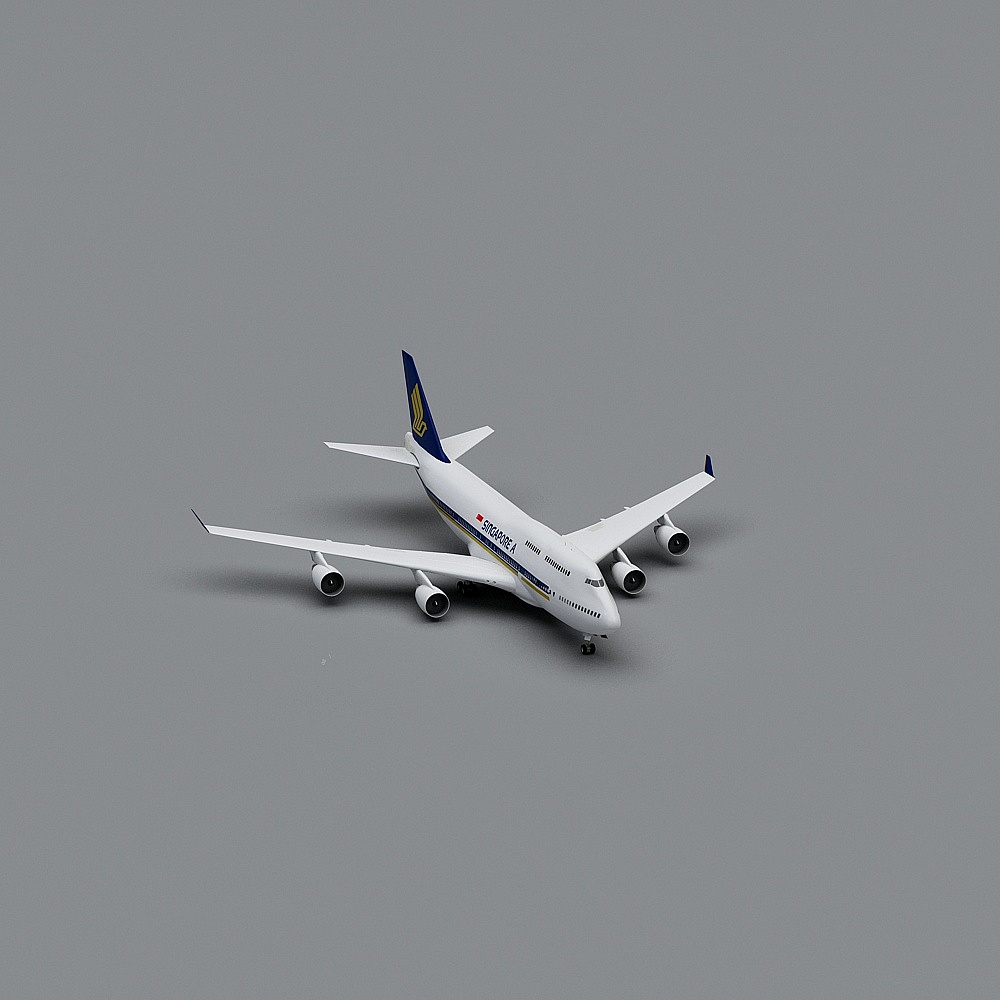 Singapore Airlines 3D Model - Low Poly Design
