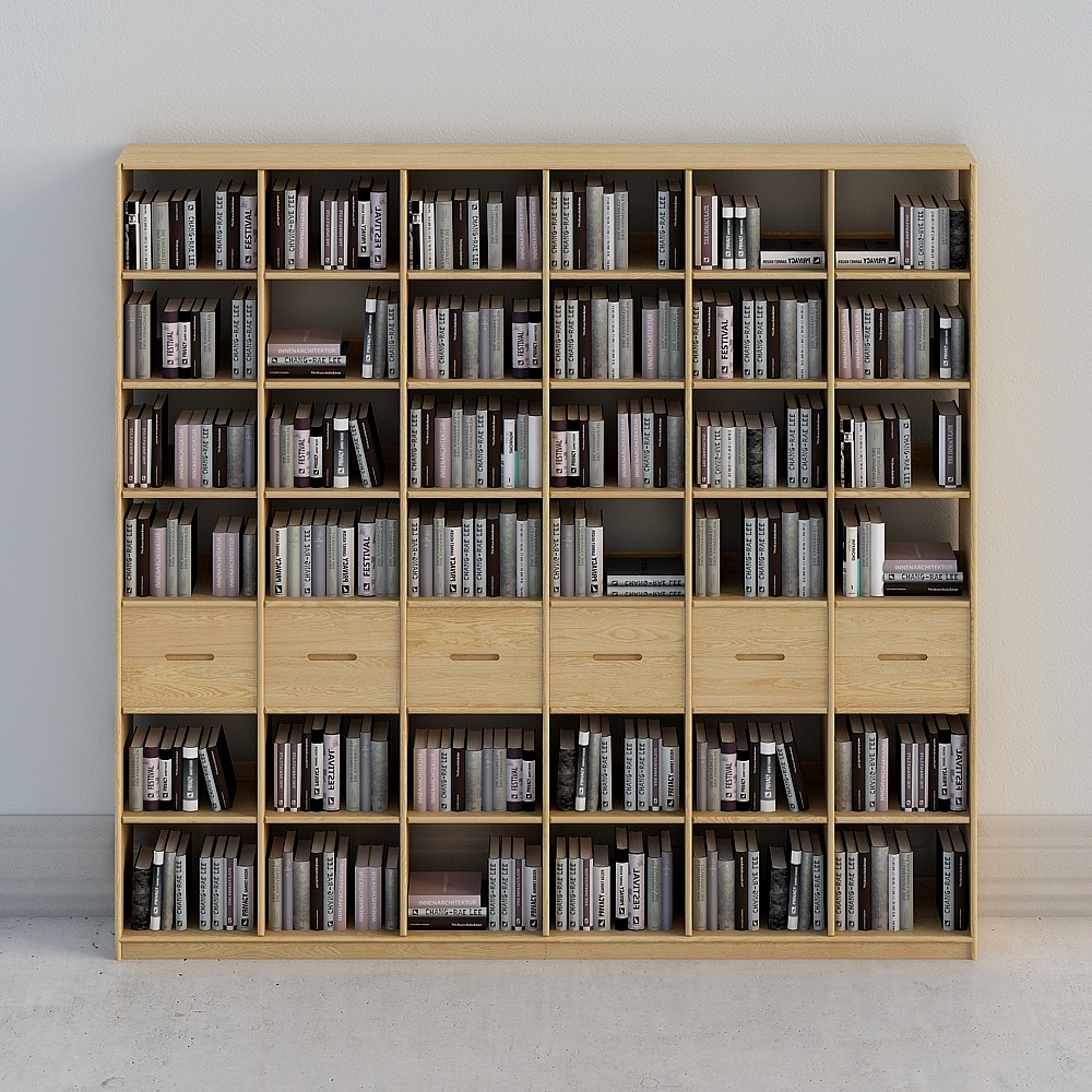 Libreria senza porta e schienale in legno di quercia bianca SG-08 Classica Nuova Cinese