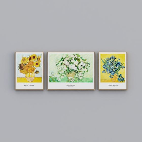 Vibrant Van Gogh Inspired Floral 3D Models