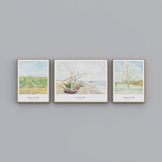 Vincent Van Gogh Inspired Low-Poly 3D Model Collection