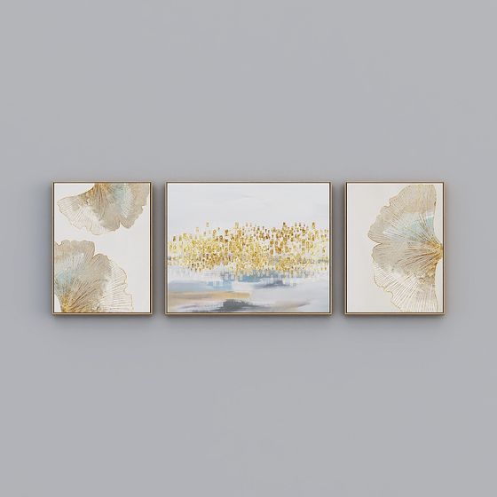 Golden Wings 3D Model Artwork