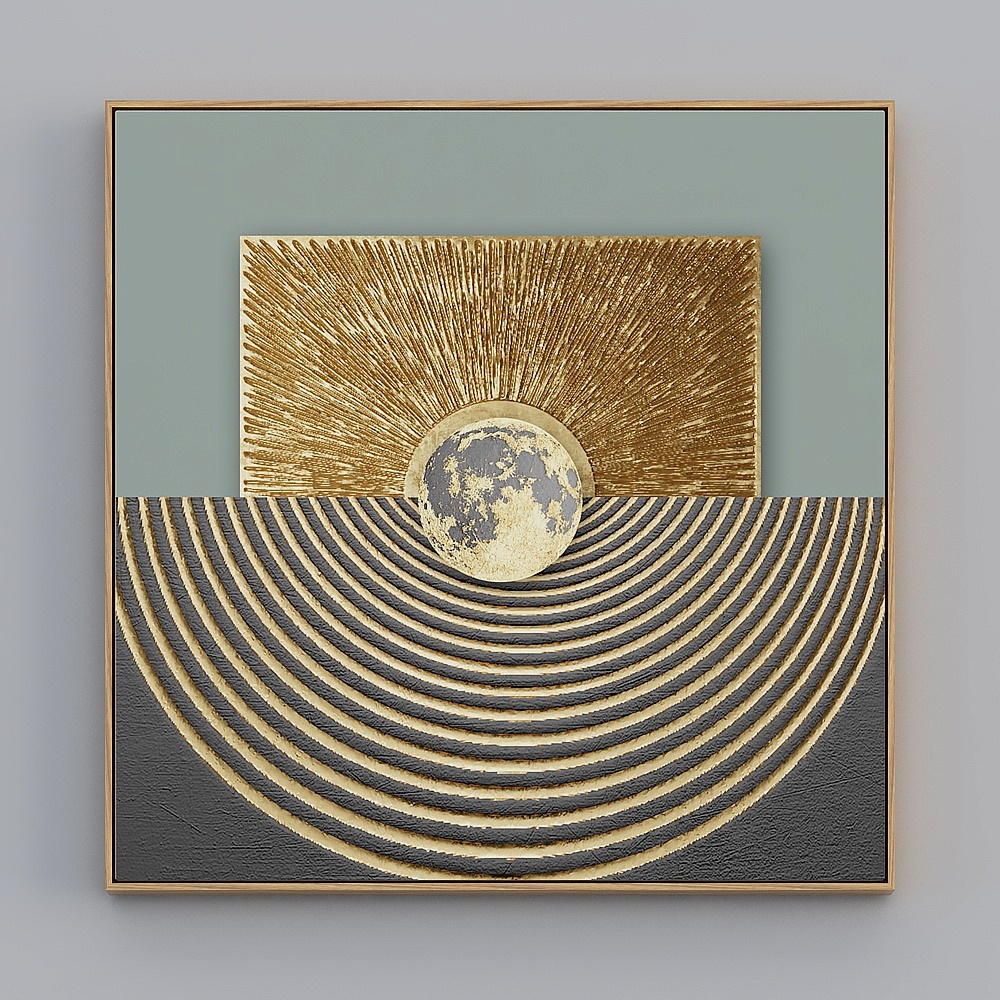 Courtesy Full House With Painting - Modern Living Room Decorative Painting - Single - Abstract Painting X