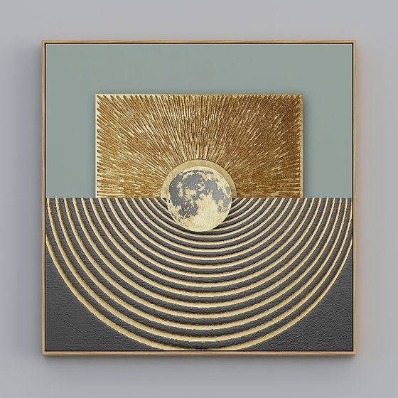 Elegant Low-Polygon 3D Model of Celestial Harmony