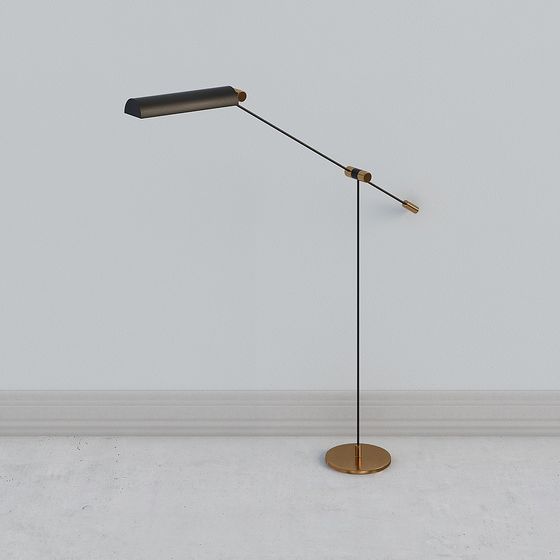 Modern 3D Floor Lamp Model with Unique Design