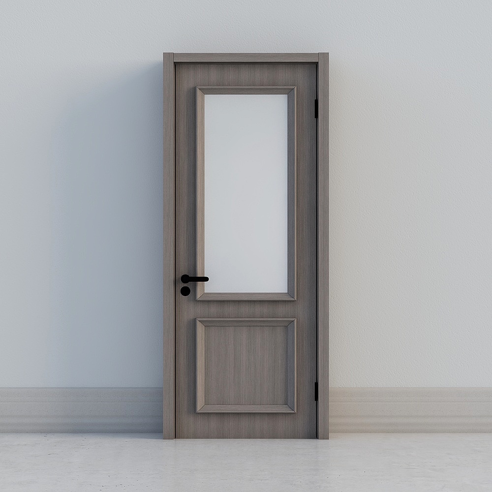 classic grey windowed door