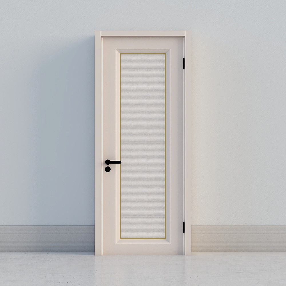 modern beige windowed door