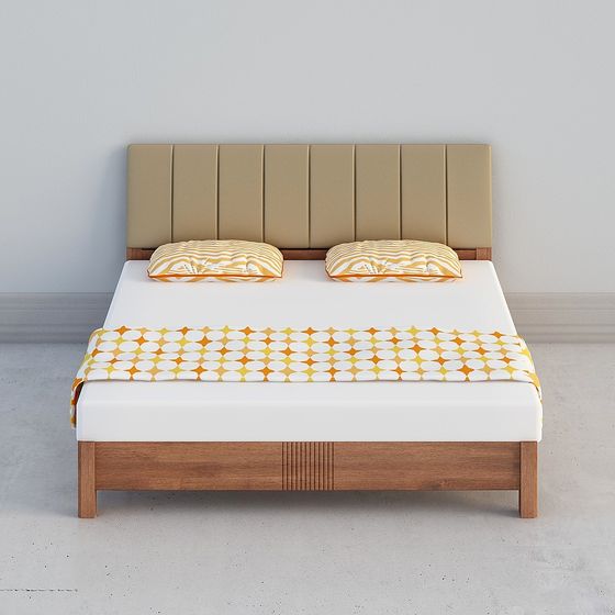 Stylish Bed Frame 3D model for Modern Spaces