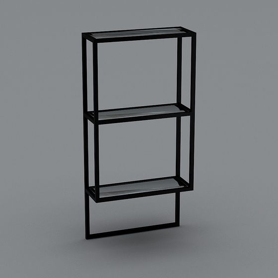 Stylish Low-Poly Bookshelf 3D Model