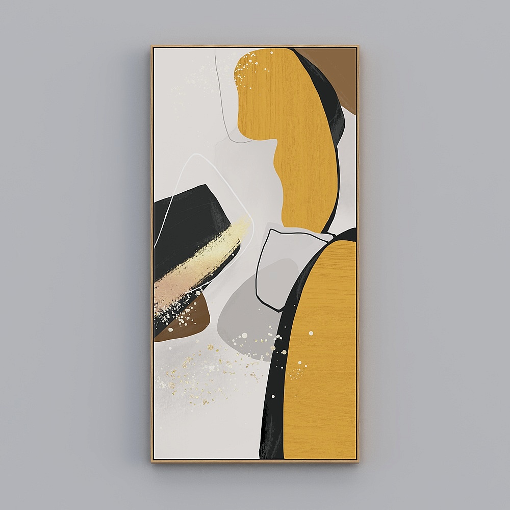 Courtesy full house with painting - modern living room decoration painting - living room entrance single - Mingjin magic orange P