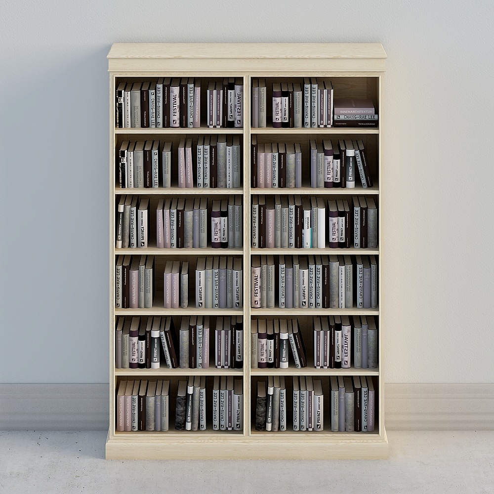 White wax wood SG-10 Jane Mei open bookcase