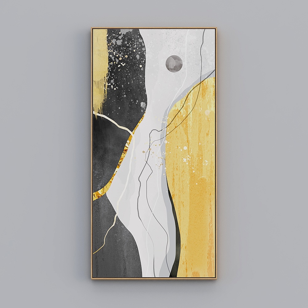 Courtesy full house with painting - modern living room decoration painting - living room entrance single - Mingjin magic orange R