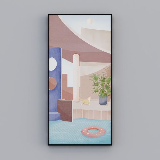 Stylish Low-Polygon 3D Model for Modern Spaces