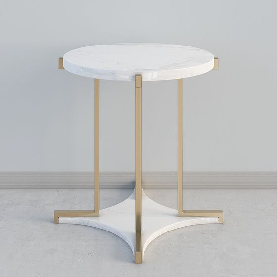 Elegant Marble Side Table 3D model