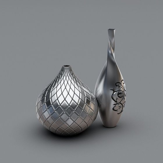 Sleek Modern Vase 3D Model Design