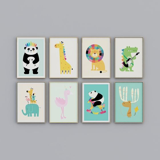 Colorful Animal 3D Model Series for Imagination