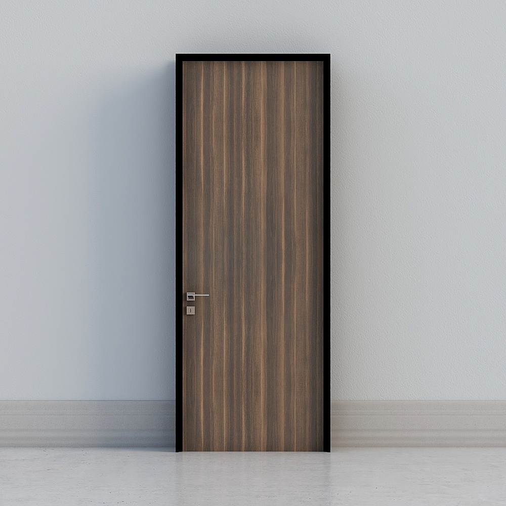 minimal dark wooden door