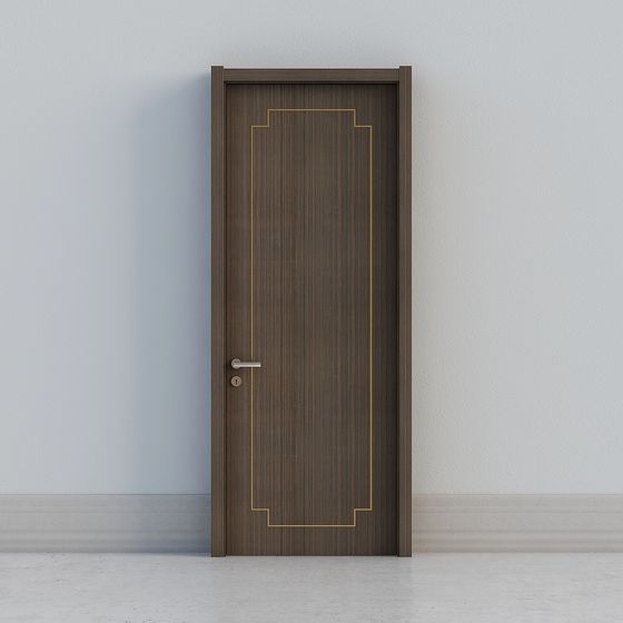 Elegant Wooden Door 3D Model Design