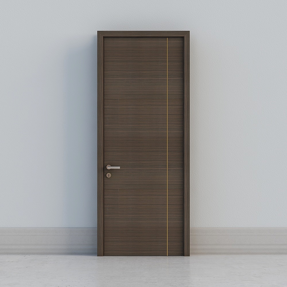 minimal dark brown door