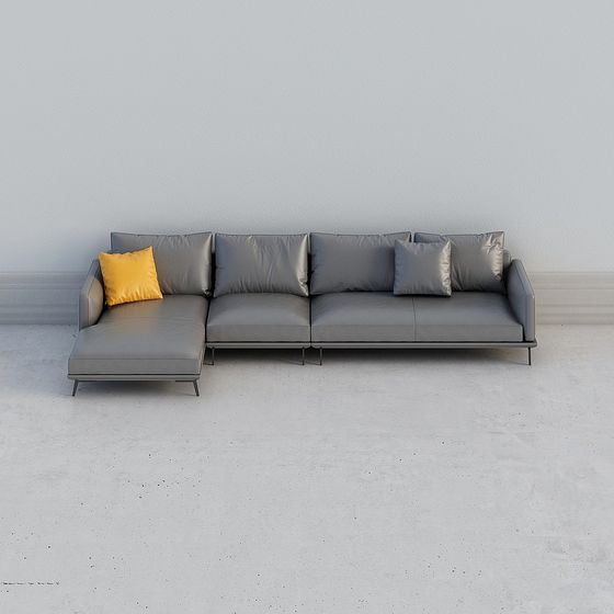 Modern Minimalist 3D Sofa Model