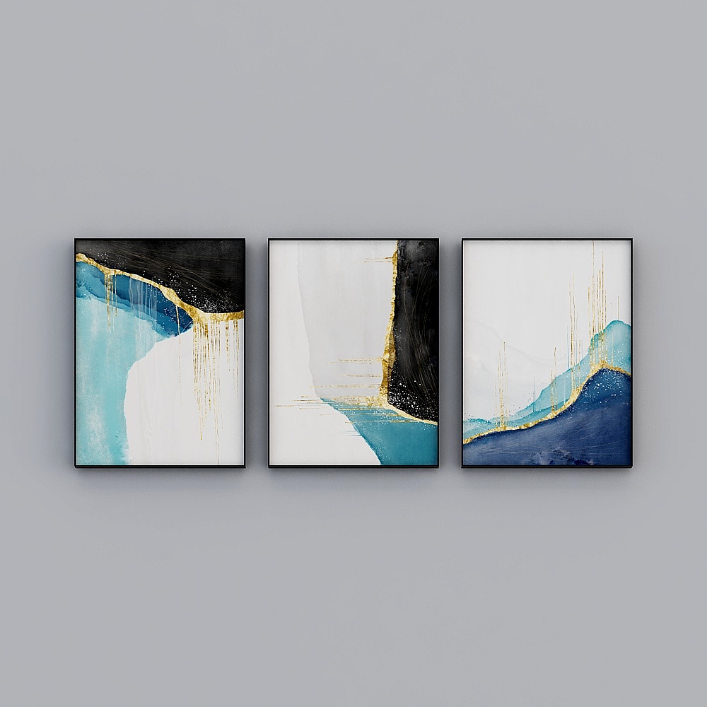 Courtesy full house with painting - modern living room decorative painting - triple - dream voyage C