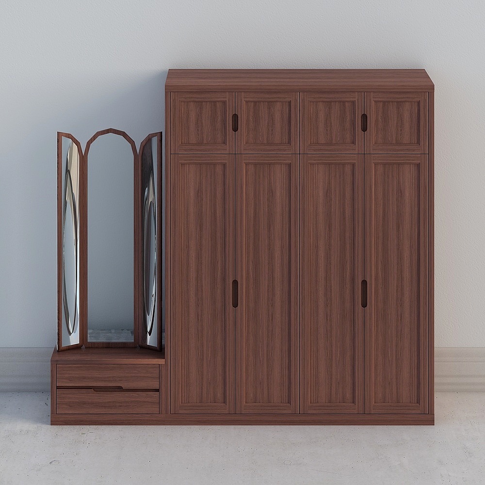 Minimalist Wardrobe 3D model for Modern Interiors