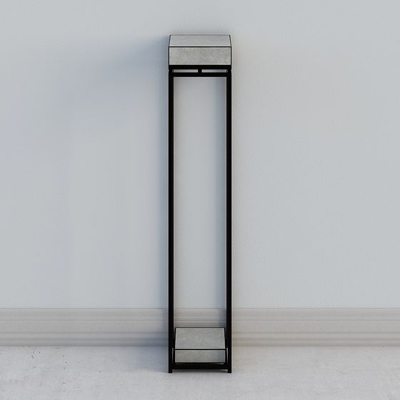 Stylish Minimalist Floor Mirror 3D model