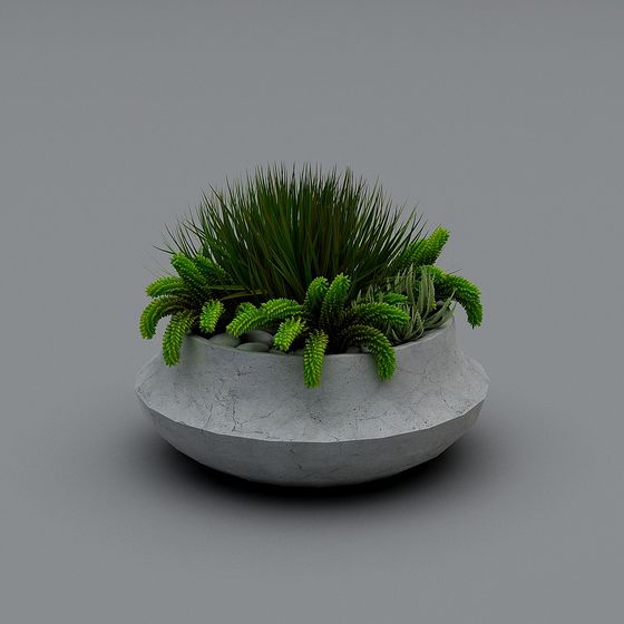 Urban Greenery Bowl 3D model