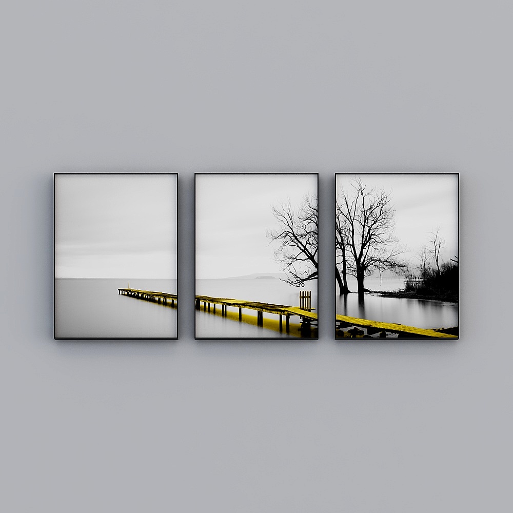 Courtesy full house with painting - modern living room decorative painting - triple - dream voyage H