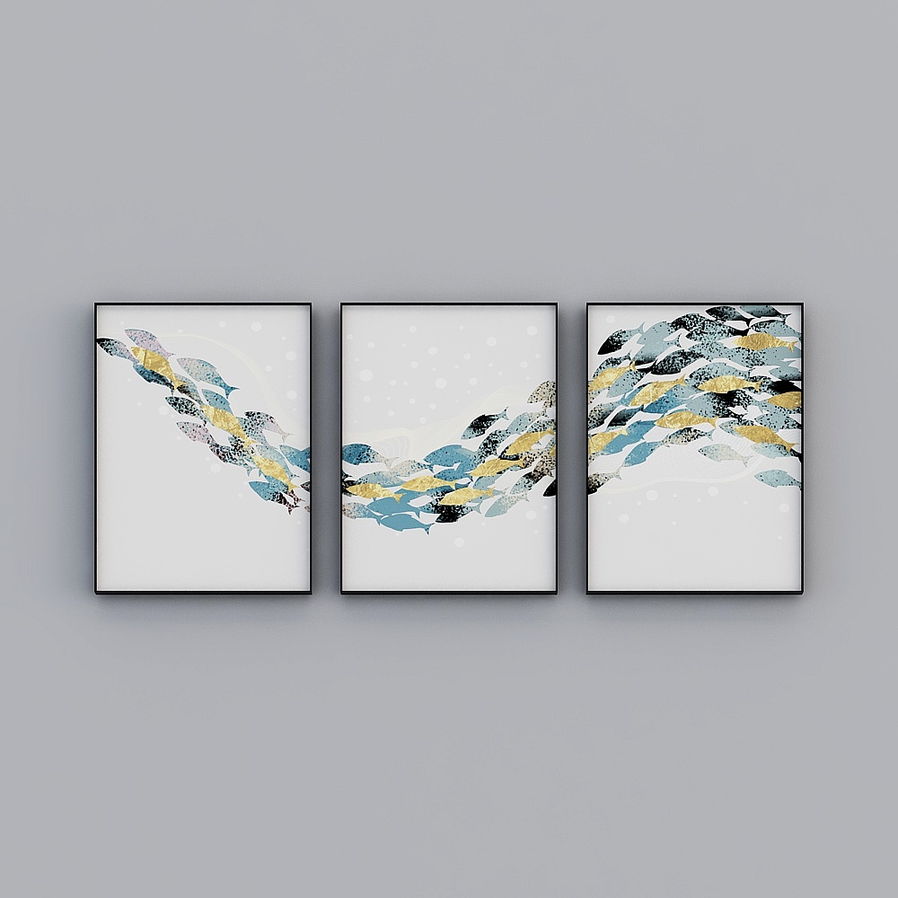 Courtesy full house with painting - modern living room decorative painting - triple - dream voyage K