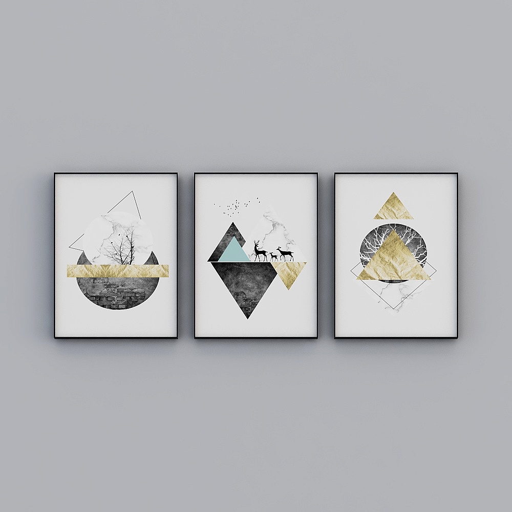 Tri ân nhà đầy đủ tranh - tranh trang trí phòng khách hiện đại - tranh bộ ba - dream cruise S