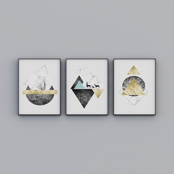 Tri ân nhà đầy đủ tranh - tranh trang trí phòng khách hiện đại - tranh bộ ba - dream cruise S