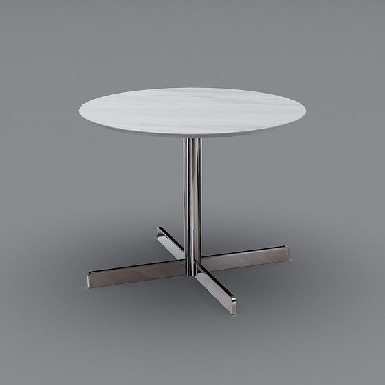 Elegant Minimalist Round Table 3D model