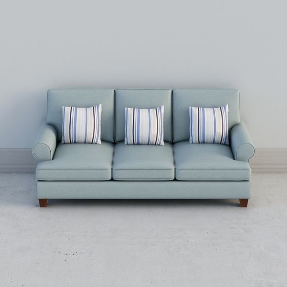 Elegant Low-Poly Sofa 3D Model for Contemporary Spaces