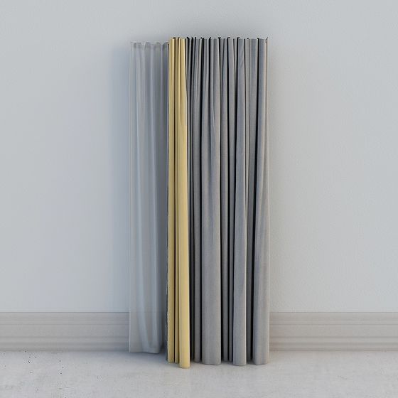 Stylish Vertical Line Art Low-Poly 3D model