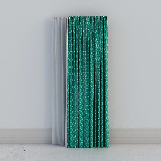 Emerald Trellis Curtain 3D model for Creative Spaces