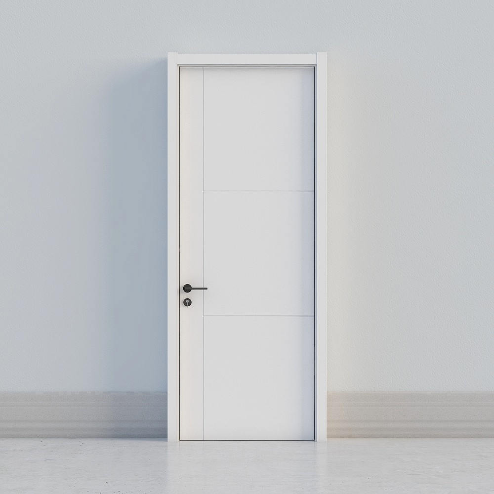 Puerta blanca minimalista