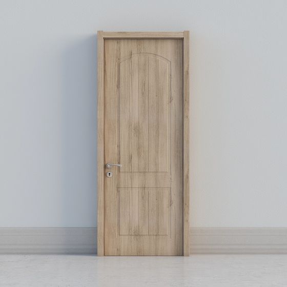 Charming Wooden Door 3D Model