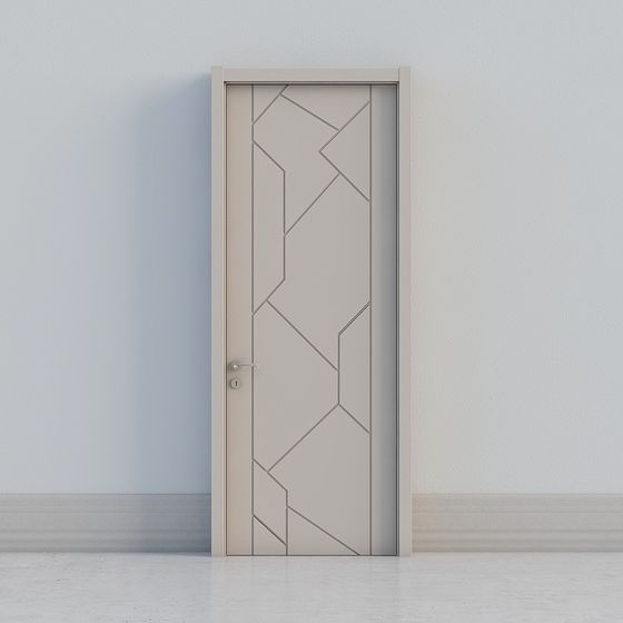 Geometric Design Door 3D Model for Modern Interiors