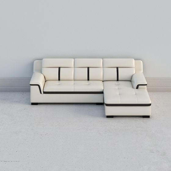 Elegant Minimalist Sofa 3D model