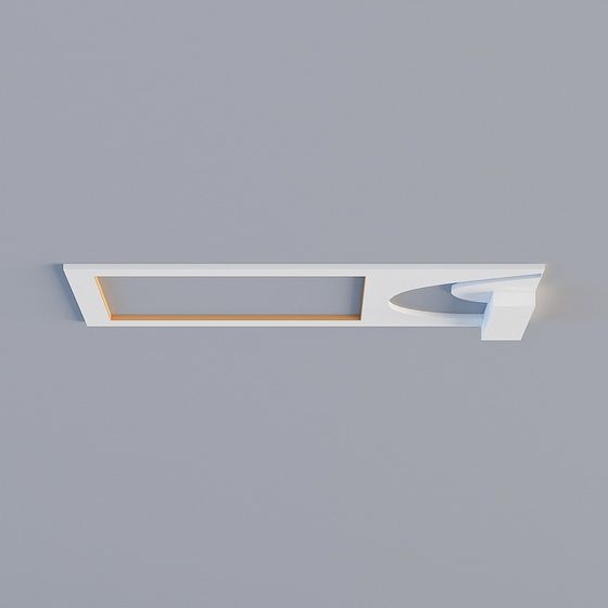 Sleek Minimalist Wall Light 3D model for Contemporary Spaces