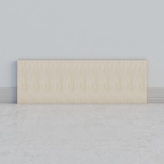 Low-Polygon Wood Panel 3D model