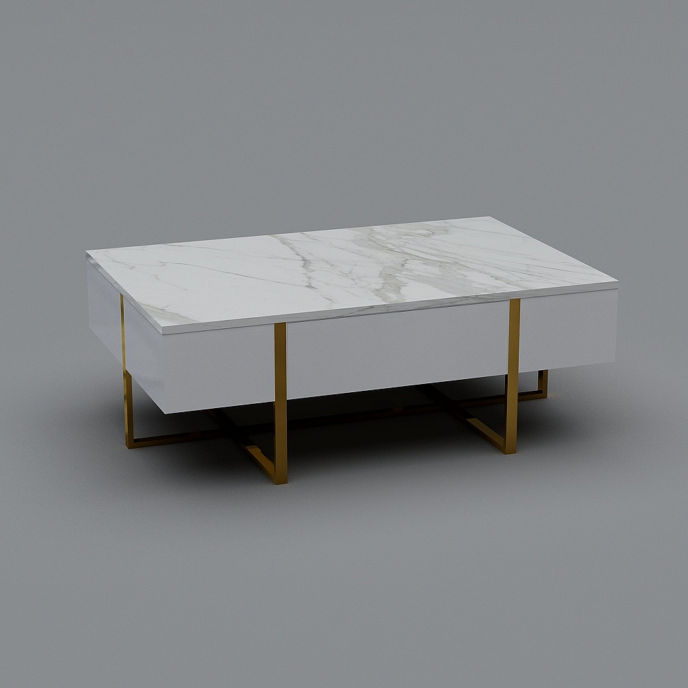 2226 Coffee Table White Marble