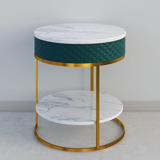 Elegant Low-Poly Round Table 3D model