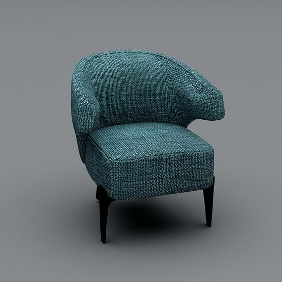 Elegant Curved Sofa 3D model