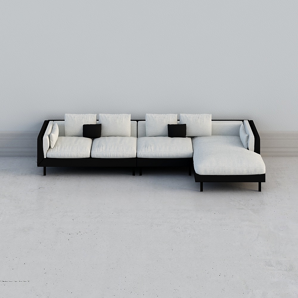 Sofa J037-B18-r2002 - Noir blanc - Changement de canapé